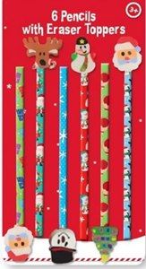 KIDS CREATE CHRISTMAS HB PENCIL WITH ERASER 5/PK. XXPETP