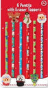KIDS CREATE CHRISTMAS HB PENCIL WITH ERASER 5/PK. XXPETP