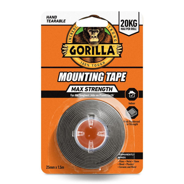 Mounting Tape - Gorilla Max Strength 25mm x 1.5m 114791