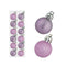 12 MINI BAUBLES MAT GLITTER LILAC COLOUR 30MM. DP57231