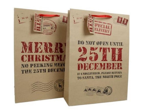 CHRISTMAS GIFT BAG DO NOT OPEN UNTIL 25TH DECEMBER 45CM X 33CM. XM2027