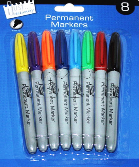 Permanent Markers Pack - TALLON 8pk Multi-Coloured T5635