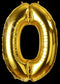 Gold Number 0 Balloon - GSD Giant 86cm Foil Decoration KD30801