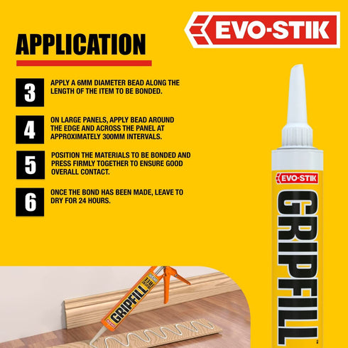 Solvent Free Adhesive - EVO-STIK GRIPFILL 350ML 30812124