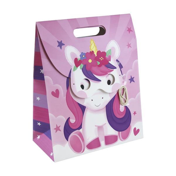 EUROWRAP UNICORN MASK GIFT BAG LARGE APX 26 X 33 X 14 CM. 35501-S2C
