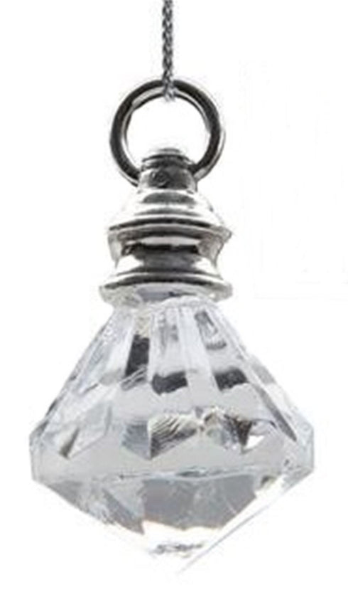 PACK OF 5 CLEAR ACRYLIC PENDANT CHRISTMAS TREE DECORATIONS. PS351902