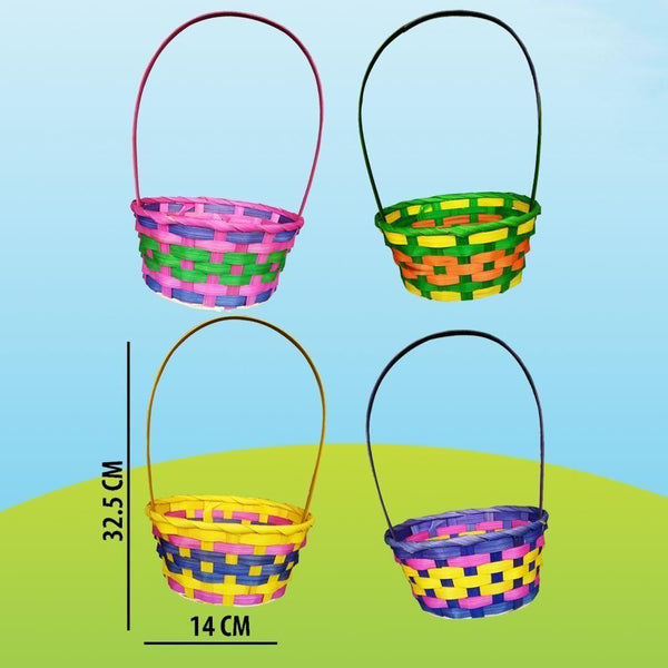 ASSORTED MULTI COLOURED EASTER BASKET. DP06352