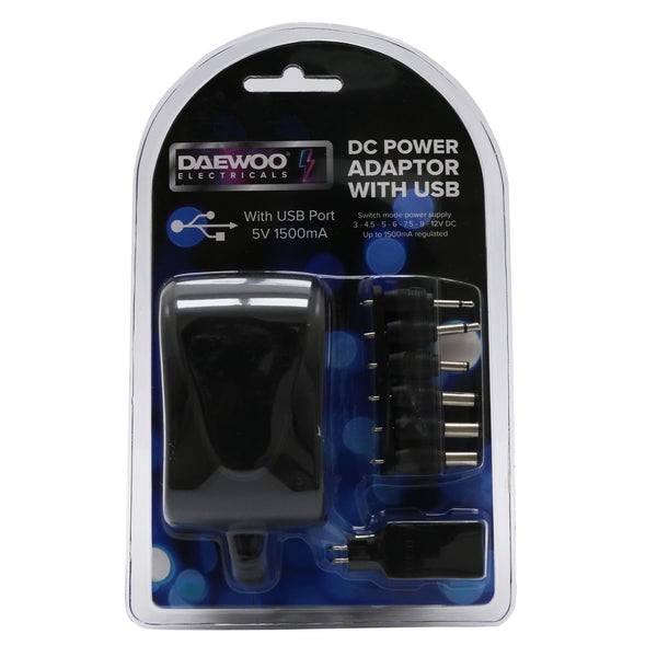 DAEWOO AC/DC Adapter with USB 1500mAh - ELA1134GED
