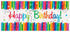 Happy Birthday Banner - Giant 5ft Rainbow Ribbons UNI49567