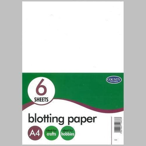 A4 Blotting Paper - COUNTY 6 Pack Blotting Sheets C381