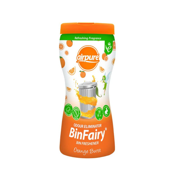 AIRPURE BIN FAIRY FRESHENER ODOUR ELIMINATOR ORANGE BURST 500GM. BFBF012