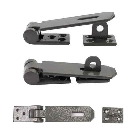 DEKTON HEAVY DUTY HASP & STAPLE GREY 3.5" X 1.13 ". DTDH02100