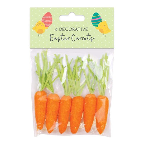 TALLON EASTER CARROT DECORATIONS 6/PK. TA6444