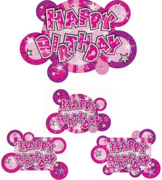 HAPPY BIRTHDAY MOBILE BANNER PINK. DP07836