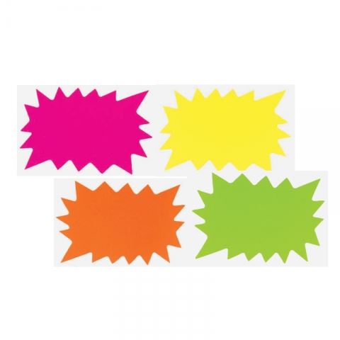 Fluorescent Shape Flashcards - COUNTY 40 PCS 70x105mm C348