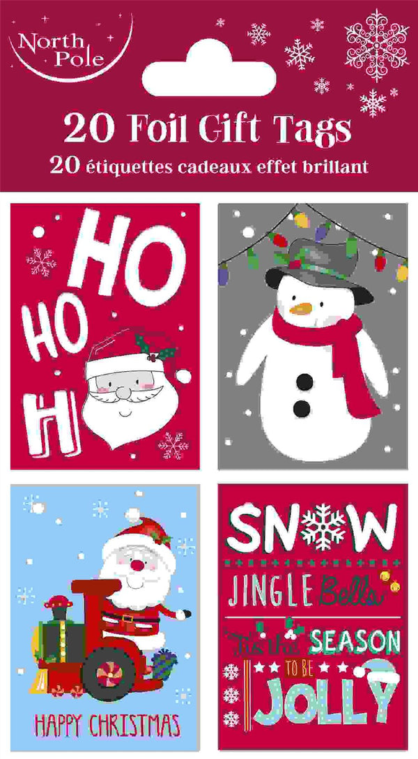 NORTH POLE CHRISTMAS CUTE GIFT TAGS 20/PK. X29703GTCC