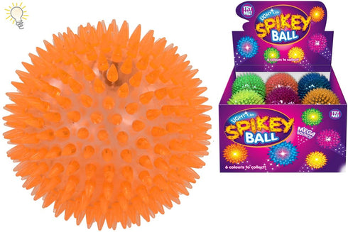 Light Up Squeaky Ball - Spiky, Colorful, and Fun for Pets | TY1341
