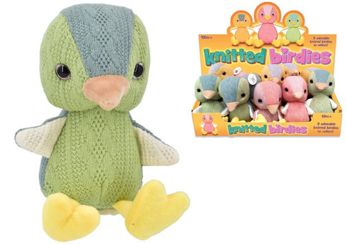 Knitted Bird Toy - Colorful Soft Toy for Kids 14cm TY1421