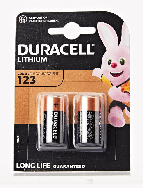 DURACELL ULTRA 123 LITHIUM BATTERY 2/PK. DL123B2