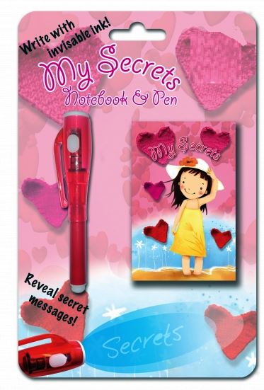 TOP SECRETS NOTEBOOK PEN GIRL DESIGN. P2489