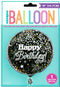 Glitter Birthday Balloon - Unique 18" Round Foil Decoration