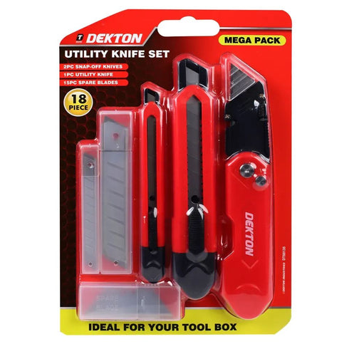 DEKTON 18PCS UTILITY KNIFE SET. DT60135