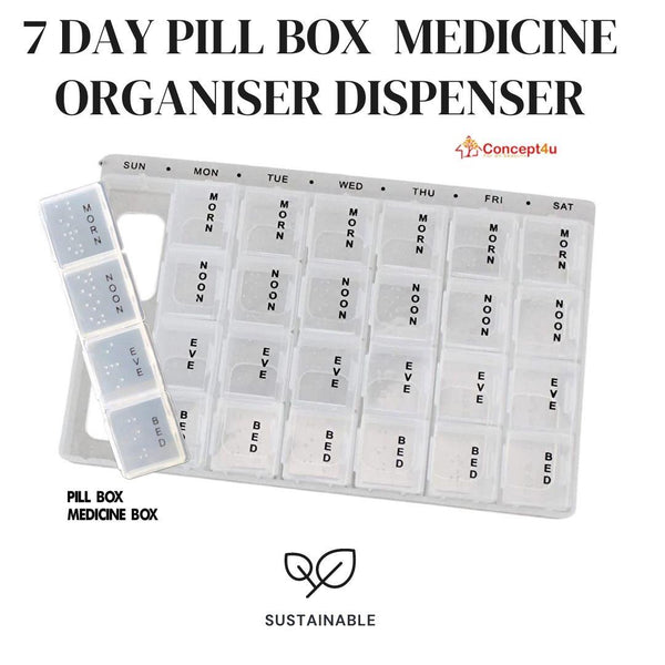 Pill Organizer Box - 7 Day Medicine Dispenser DGI0214 HH1025