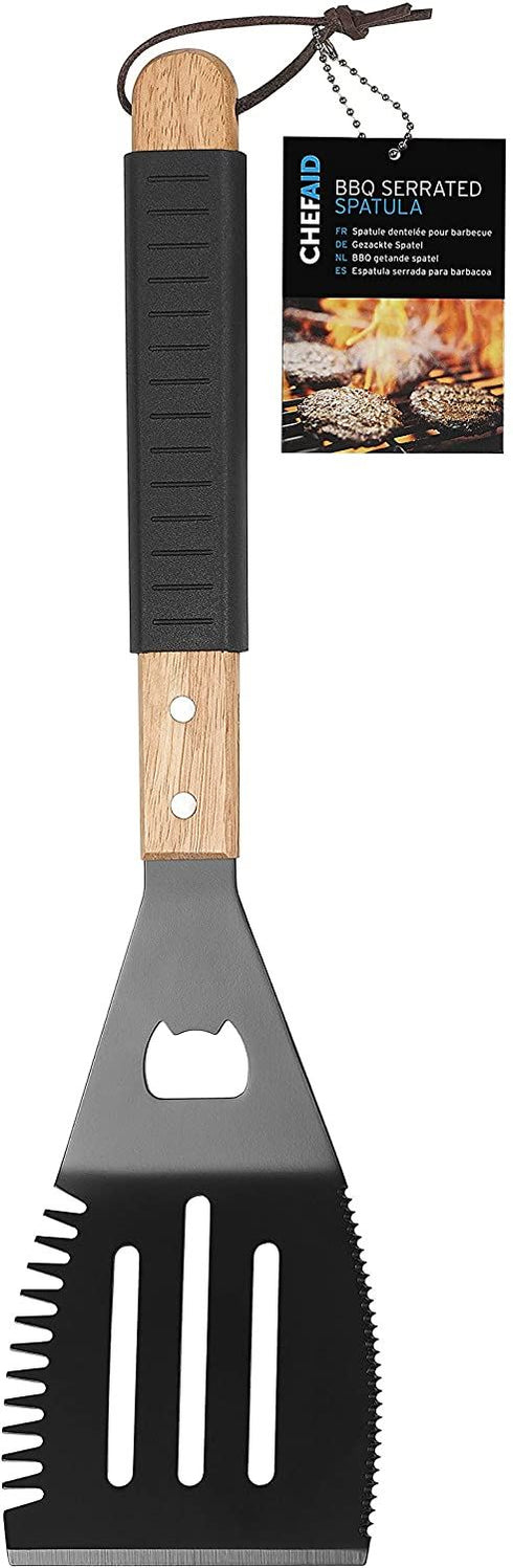 BBQ Turner - Chef Aid Heavy Duty Metal & Wood 10E21033