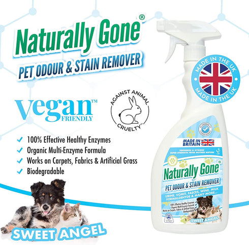 Pet Odour Remover Spray 750ml - Sweet Angel | Naturally Gone