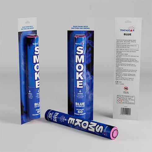 TRAFALGAR HANDHELD DAYTIME COLOURED SMOKE- BLUE. CR-RPS001B