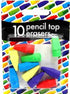 Pencil Top Erasers - COUNTY 10 Pack C852 for Clean Corrections