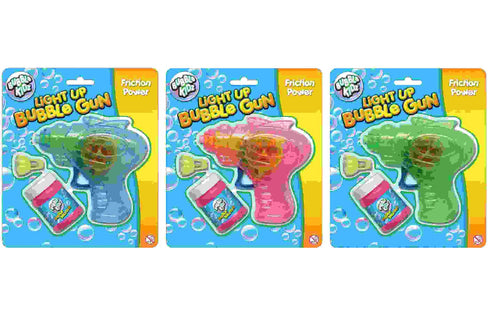 Bubble Gun Toy - Light Up Friction, Assorted Colours TY9128