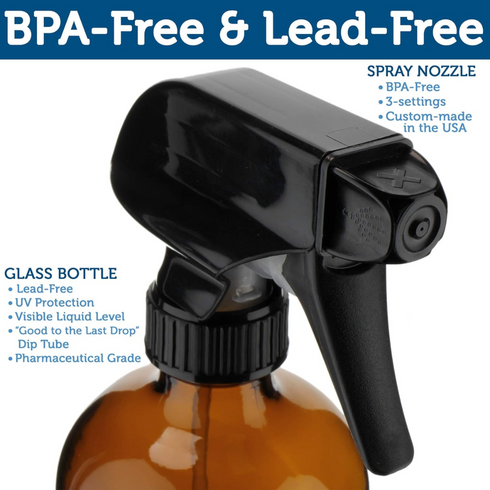 ELLIOT GLASS SPRAY BOTTLE BROWN 480ML. 10F01284