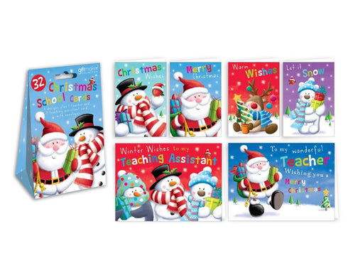 32 GIFTMAKER CHRISTMAS SCHOOL GREETING CARDS - CHARACTERS. GC400
