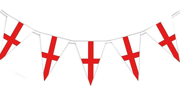 SHATCHI ENGLAND ST GEORGES BUNTING BANNER 25PCS 10MTR. 117941
