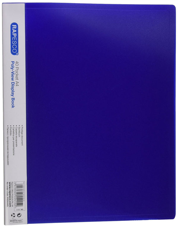 RAPESCO Display Book A4 40 Pockets Soft Cover - ROPPVDA440L