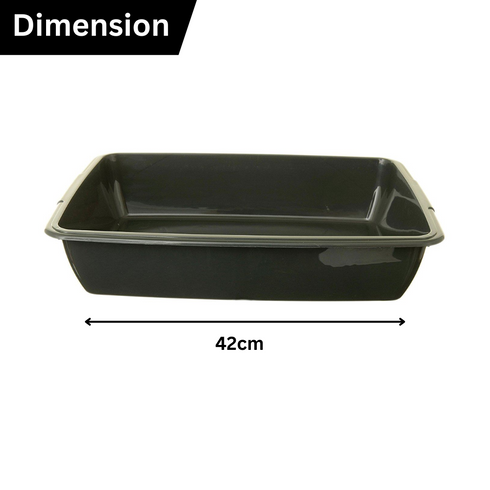 ASSORTED COLOUR WHITEFURZE CAT LITTER TRAY 42CM. P0301