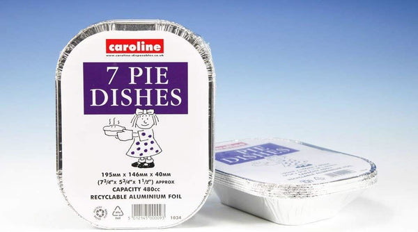 Foil Pie Dish - Caroline Rectangle 16oz, Pack of 7, #1034