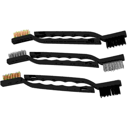 Wire Brush Set - AM-TECH 6PC 175MM Brass, Steel & Nylon F3400