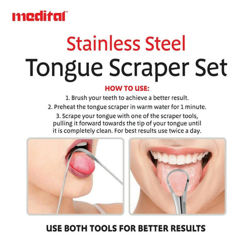 2 PCS SET STAINLESS STEEL TONGUE TONGE CLEANER SCRAPER. DGI5305