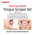 2 PCS SET STAINLESS STEEL TONGUE TONGE CLEANER SCRAPER. DGI5305