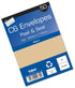 Manila Envelopes C6 - 50 Pack Peel & Seal - TALLON T4679