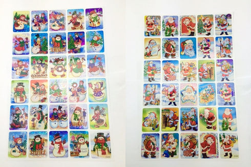 HOLOGRAPHIC LASER CUTE DESIGN CHRISTMAS 30 STICKER. PI151259