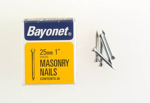 Masonry Nails 25mm - Zinc Plated, 36 Pack | FS12204
