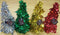 FOIL TINSEL TABLE TOP CHRISTMAS TREE OFFICE DESK XMAS DINNER PARTY DECORATION 10.5 2 PER PACK. 51478