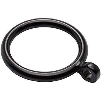 Black Curtain Rings - STAR PACK 5 Fixed Eye 28MM 72420