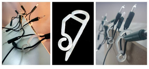 50 EXTERNAL LIGHT GUTTER HOOKS WHITE. 54661 FF-04-50CLR