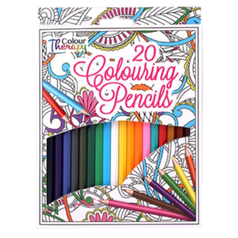 Colour Therapy Pencils - 20 Full Size Set for Creative Minds