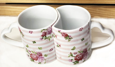 CROFTON TWIN LOVE COUPLE MUG - ROSES / FLOWERS ** ASSORTED DESIGN**. IMZCUP1