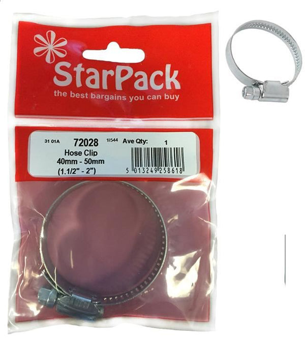 Hose Clip 40-50mm - Durable STAR PACK 72028 Clamps